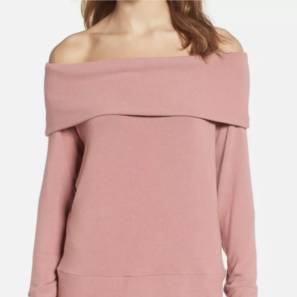 CUPCAKES AND CASHMERE Brooklyn Off the Shoulder size x small soft cozy drop cold - Picture 1 of 8